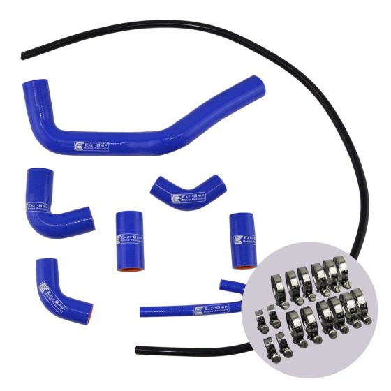 Eazi-Grip Silicone Hose and Clip Kit for Ducati Panigale V4, blue
