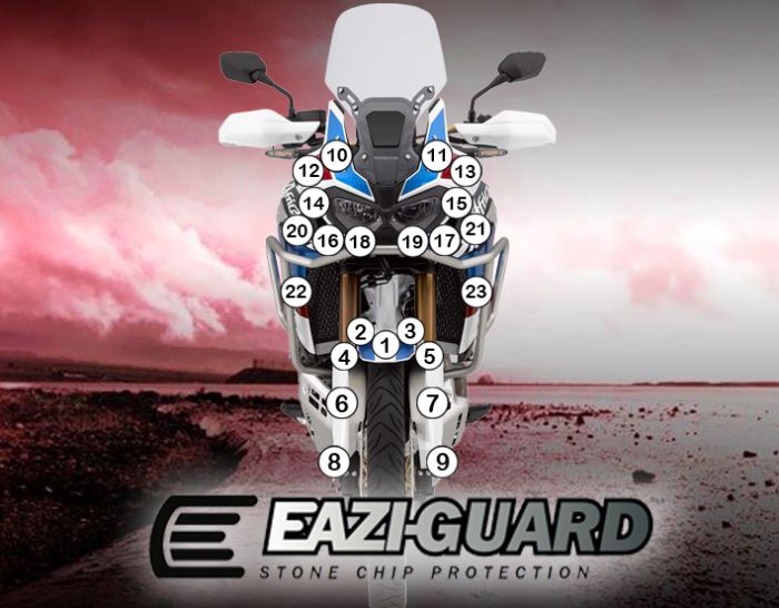 Eazi-Guard Paint Protection Film for Honda Africa Twin Adventure Sports 2018 – 2019, gloss or matte