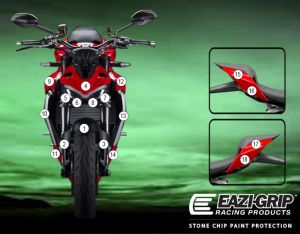 Eazi-Guard Paint Protection Film for Ducati Streetfighter V2, gloss or matte