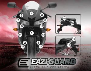 Eazi-Guard Paint Protection Film for Honda CBR600RR 2013 - 2017, gloss