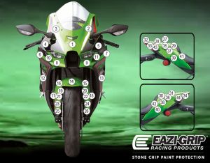Eazi-Guard Paint Protection Film for Kawasaki ZX-10R RR, gloss or matte