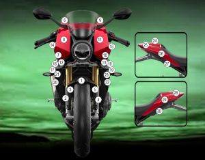 Eazi-Guard Paint Protection Film for Triumph Speed Triple 1200 RR, gloss or matte