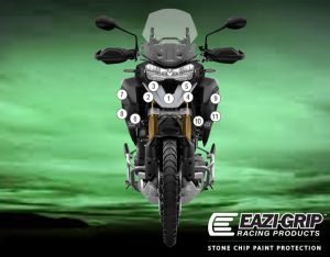 Eazi-Guard Paint Protection Film for Triumph Tiger 1200 GT Rally Pro, gloss or matte