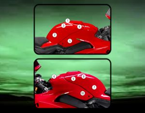 Eazi-Guard Tank Protection Film for Ducati Panigale Streetfighter V4, gloss or matte
