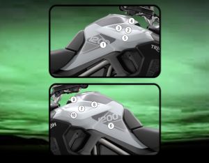 Eazi-Guard Tank Protection Film for Triumph Tiger 1200 GT Rally Pro, gloss or matte