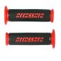 Accossato Pair of Two Tone Racing Grips in Medium Rubber with Logo open end red