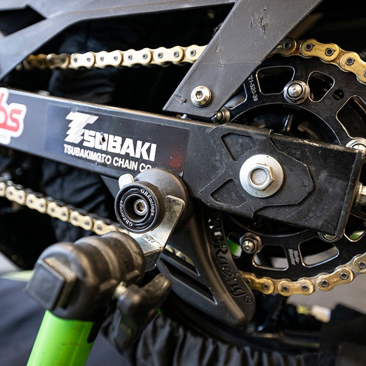[CGA18-GBR-SET-003] GBRacing Lower Chain Guard 8mm Paddock Stand Bobbin Assembly for Kawasaki Ninja 500 - image 1