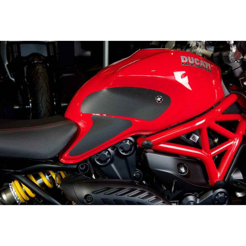 [EVO216BL] Eazi-Grip EVO Tank Grips for Ducati Monster 821 and 1200, clear or black (Black) - image 1