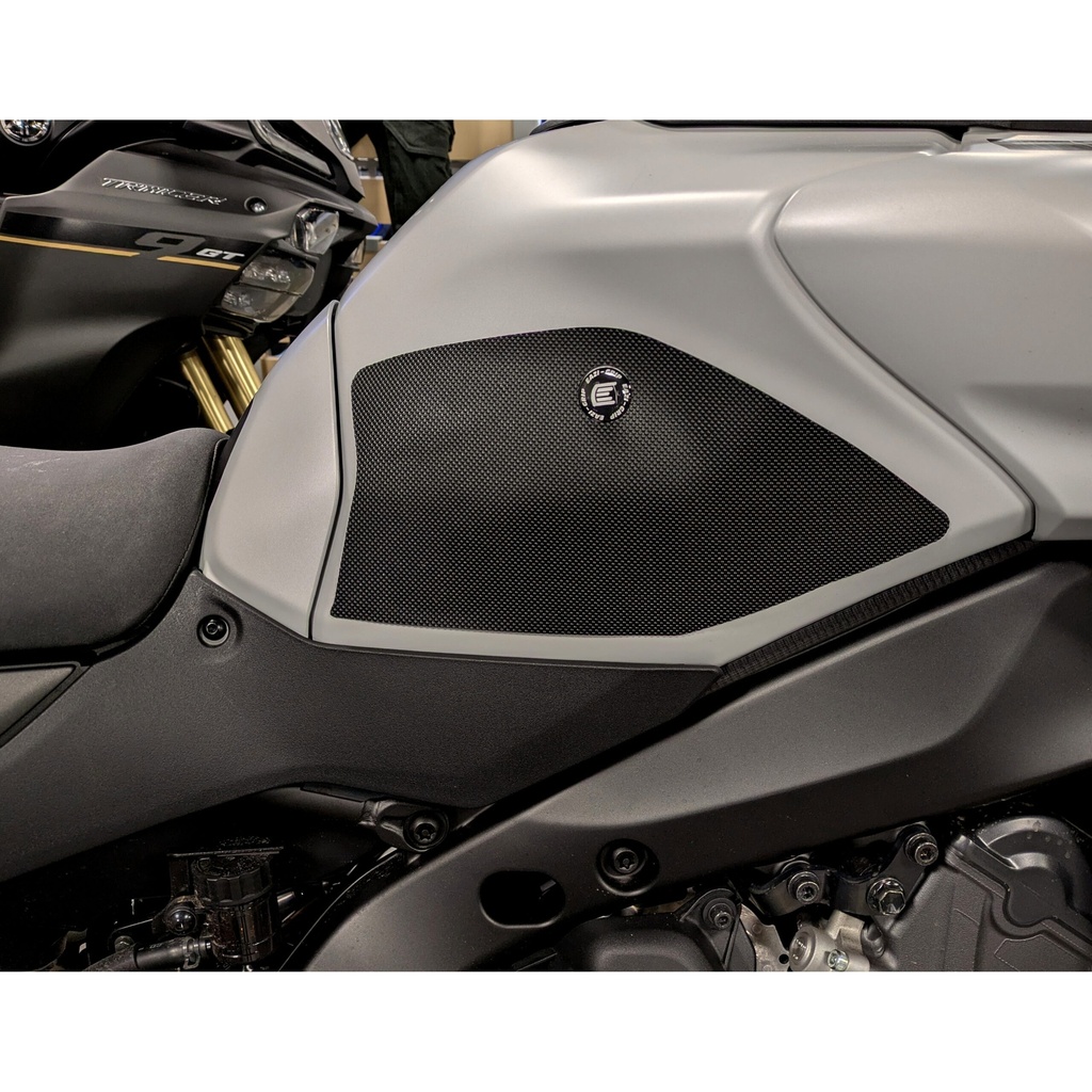 [EVO958BL] Eazi-Grip EVO Tank Grips for Yamaha Tracer 9 GT, clear or black (Black) - image 1