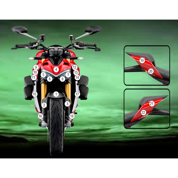 [GUARDDUC017] Eazi-Grip Paint Protection Film for Ducati Streetfighter V4, gloss or matte (Gloss)