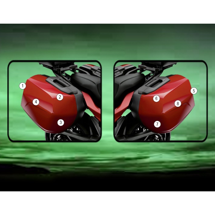 Eazi-Grip Pannier Protection Film for BMW F900XR, gloss or matte