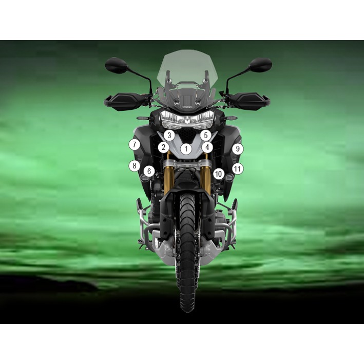 [GUARDTRI015] Eazi-Grip Paint Protection Film for Triumph Tiger 1200 GT Rally Pro, gloss or matte (Gloss)