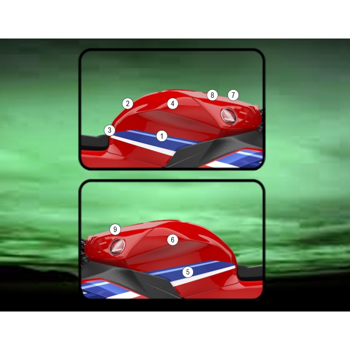 [TANKHON006] Eazi-Grip Tank Protection Film for Honda CBR600RR, gloss or matte (Gloss)