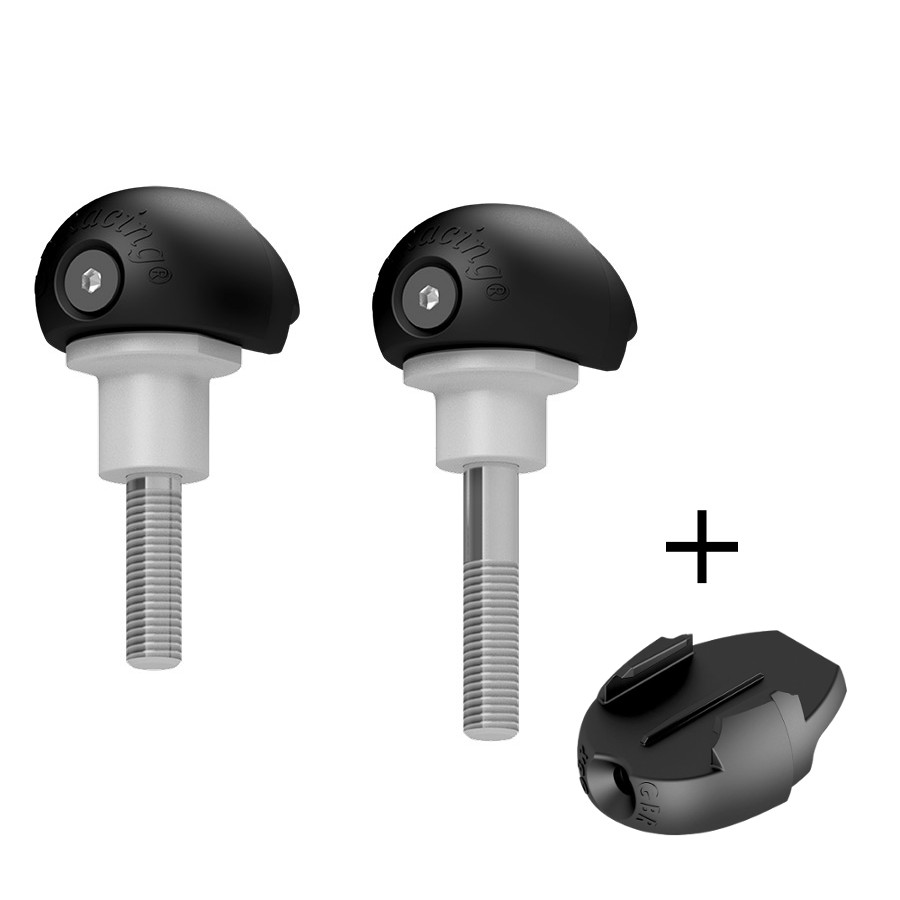 [FS-S1000RR-2019-R-GPR] GBRacing Race Bullet Frame Sliders for BMW S1000RR GoPro™ Camera Mount bundle