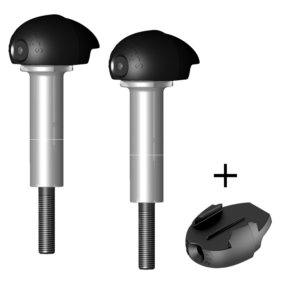 [FS-Z900-2017-S-GPR] GBRacing Street Bullet Frame Sliders for Kawasaki Z900 GoPro™ Camera Mount bundle