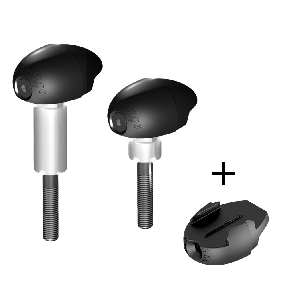 [FS-GSXR600-K6-R-GPR] GBRacing Race Bullet Frame Sliders for Suzuki GSX-R600 / 750 GoPro™ Camera Mount bundle