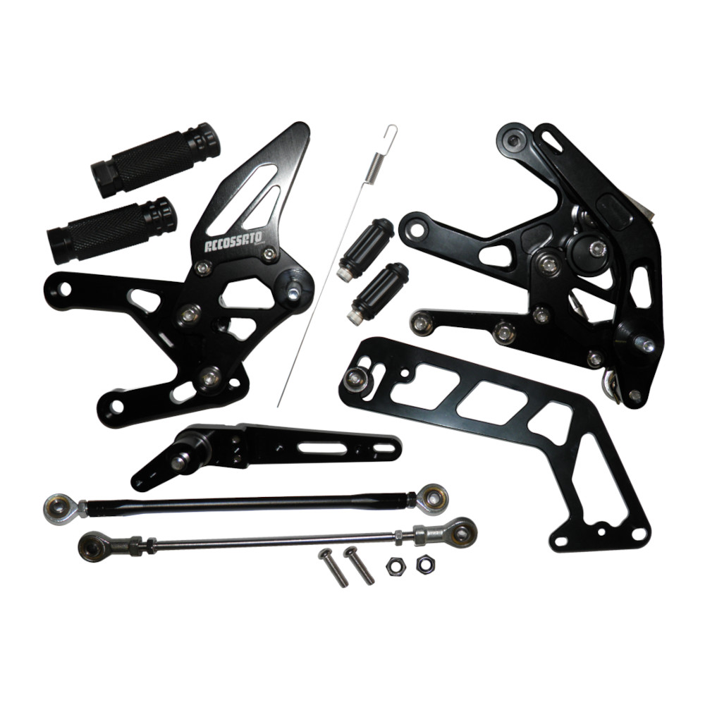 [FT104N] Accossato Adjustable Rearsets for Kawasaki Z125 PRO