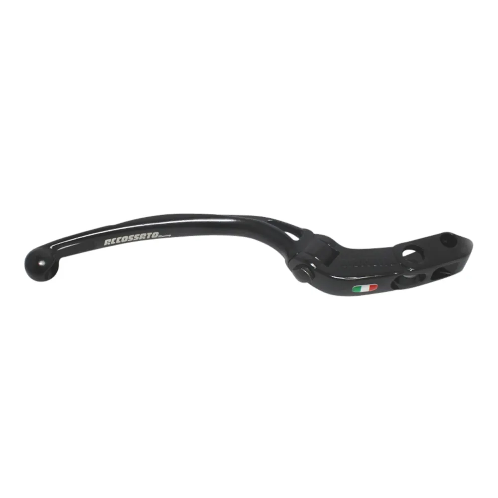 [LV005N-20-L-RST] Accossato Folding Brake Lever for Accossato and Brembo master cylinders, long black 20mm with eyelet