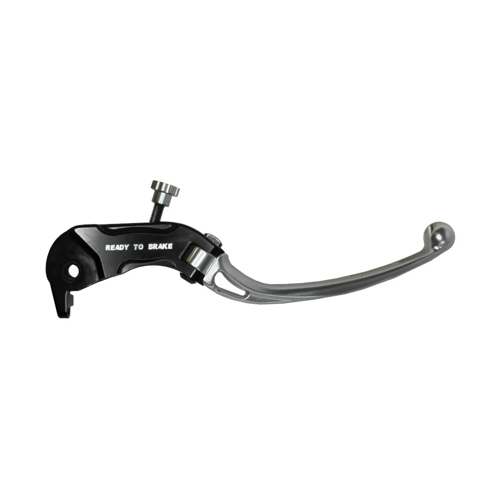 Accossato Folding Brake Lever for Ready to Brake master cylinders, long silver 20mm with eyelet