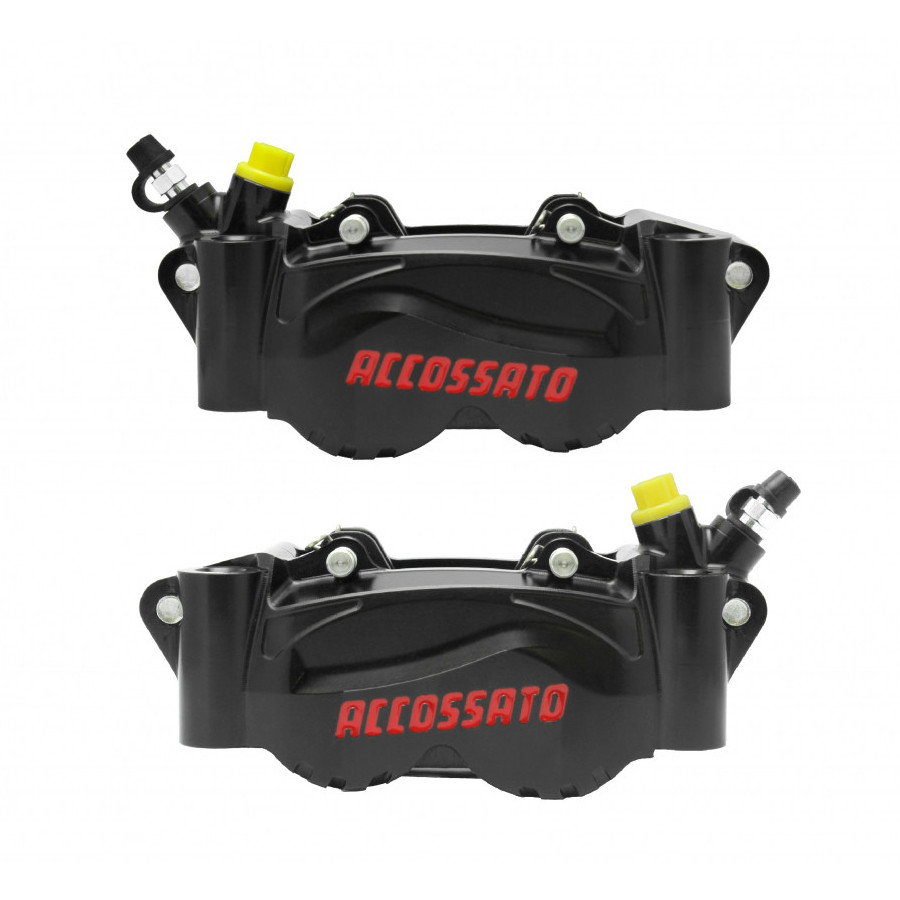 [PZ011N-ST] Accossato Radial Brake Caliper Set CNC 2 piece 100 mm ST, black
