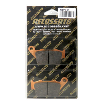 [AGPP91OR] Accossato AGPP91OR Street Brake Pads for Aprilia BMW CFMOTO Ducati Husqvarna KTM Royal Enfield Triumph Yamaha